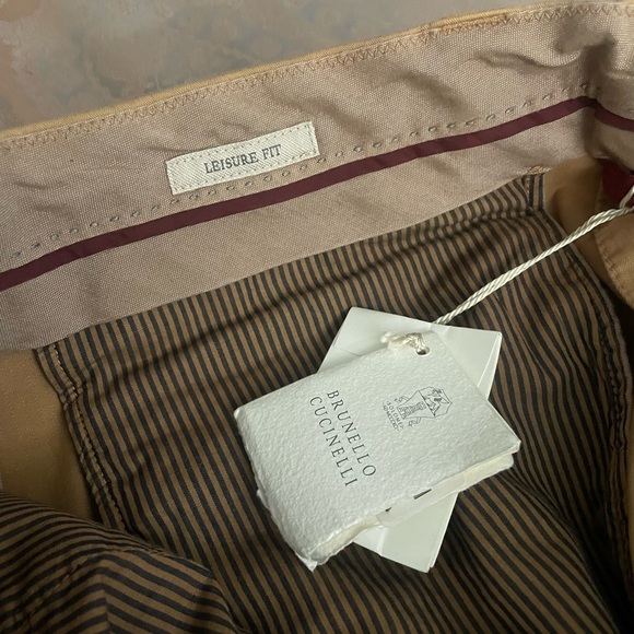 Brunello Cucinelli Leisure Fit Garment Dyed Trousers Sz 50/35 US - Picture 10 of 12